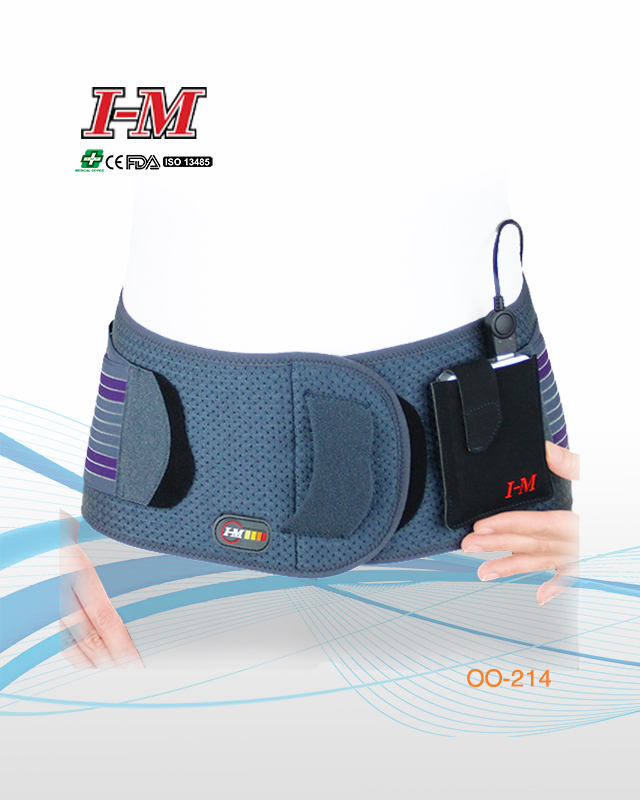 Đai lưng nhiệt USB cải thiện bệnh lý thoái hóa cột sống thắt lưng ( mặt trước ).